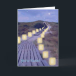 Luminarias vid Beach Väg Helgkort<br><div class="desc">Jul med en tjock helgdag för oss som lever i varmare klimat och inte träffar snö personligen för helgdagarna. Jul är en anda,  inte en temperatur!</div>
