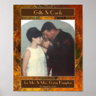 "Luminaries" Poster Fall Wedding Gift Bord