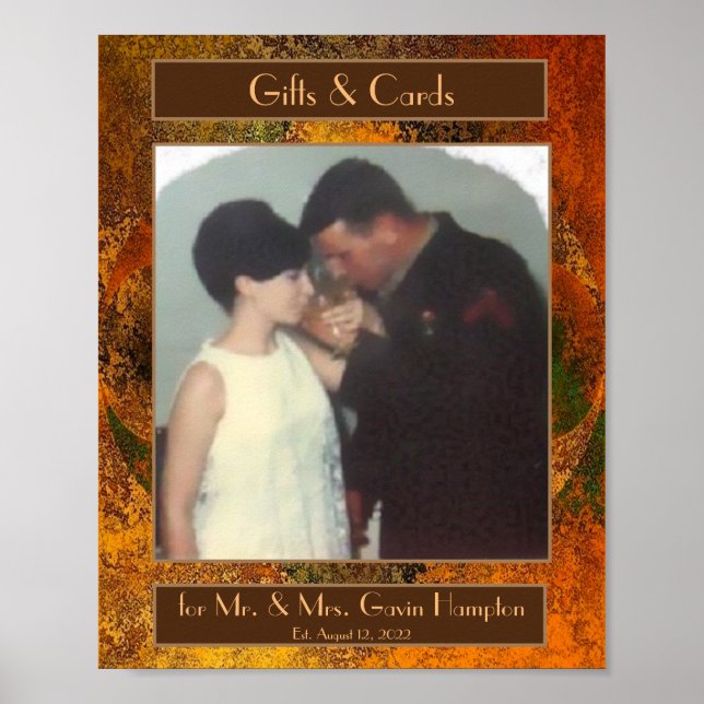 "Luminaries" Poster Fall Wedding Gift Bord (Framsidan)
