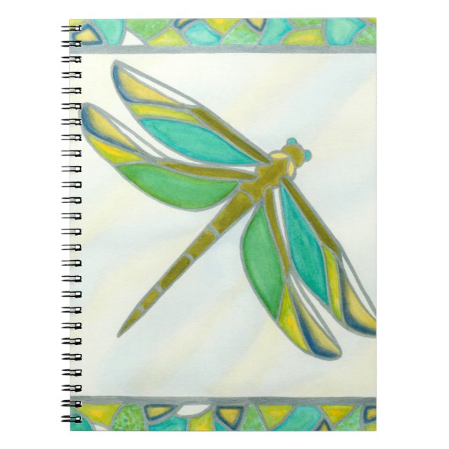 Lumined Pastel Dragonfly av Vanna Lam Anteckningsbok Med Spiral (Framsidan)