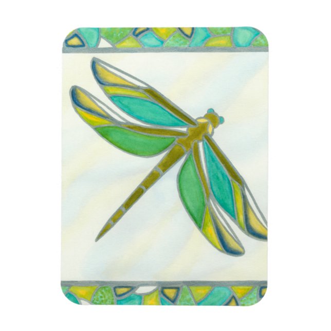 Lumined Pastel Dragonfly av Vanna Lam Magnet (Vertikal)