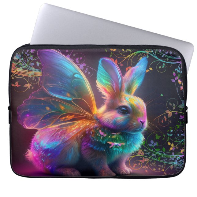 Luminescent Bunny Laptop Fodral (Framsidan)