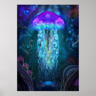 Luminescent Jellyfish Poster