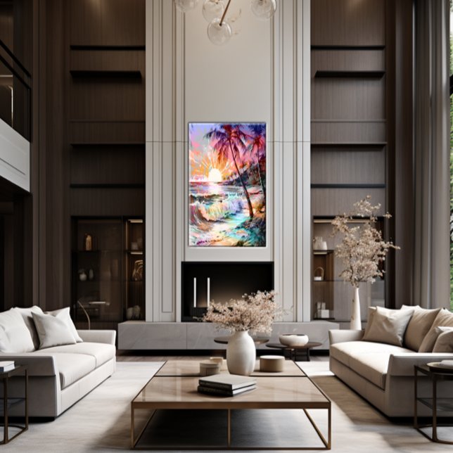 🎨 Luminescent Sunset Wall Art 🌅 Canvastryck (Skapare uppladdad)
