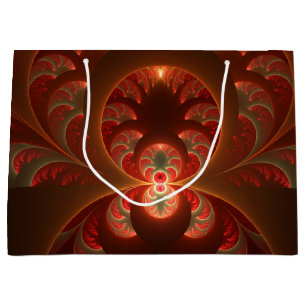 Luminös abstrakt, modern orange röd factal