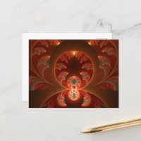 Luminös abstrakt, modern orange röd factal