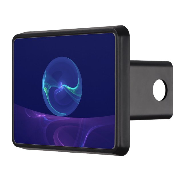 Luminös Blue Lila Dream Abstrakt Fractal Art Dragkroksskydd (Vänster)