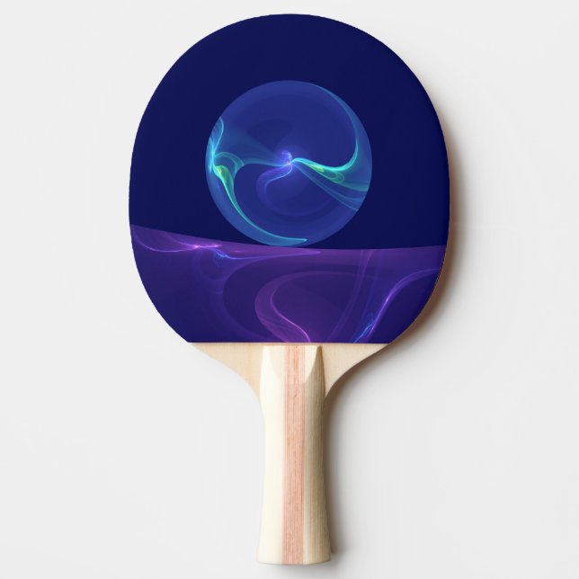 Luminös Blue Lila Dream Abstrakt Fractal Art Pingisracket (Framsidan)