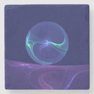 Luminös Blue Lila Dream Abstrakt Fractal Art Stenunderlägg