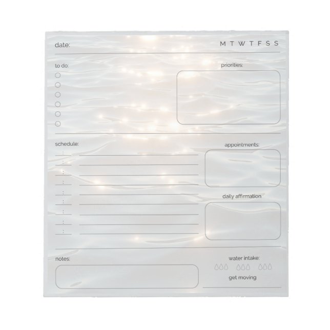 Luminös daglig uppgift Anteckningsblock 1|Ja (Framsida)