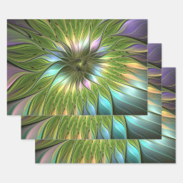 Luminös, färglös Flower Fractal Art