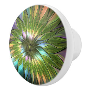 Luminös, färglös Flower Fractal Art Knopp