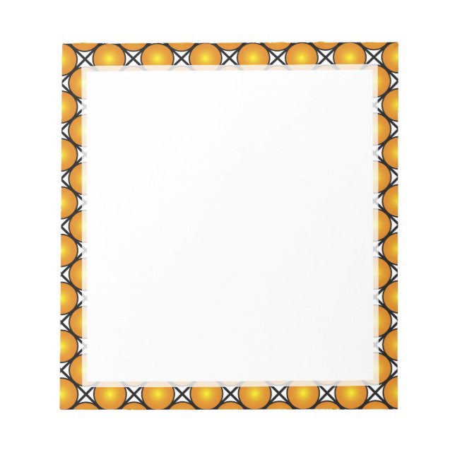 Luminös Golden Dots Black White Lattice Mönster Anteckningsblock (Framsida)