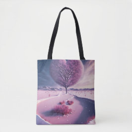 Luminös hjärtan i natten tygkasse