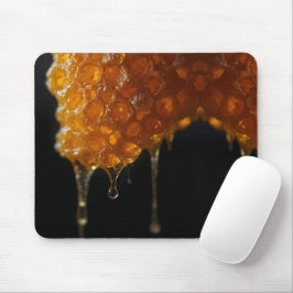 Luminös Honeycomb-makro med fallande droplet Musmatta