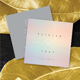 Luminös iriscent Modern, minimalistisk fotograf Fyrkantigt Visitkort