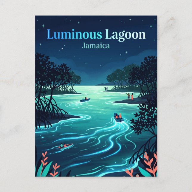Luminös lagun Jamaica Vykort (Framsida)