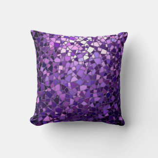 Luminös Lila Mosaic Mönster.Modern utomhus Kudde