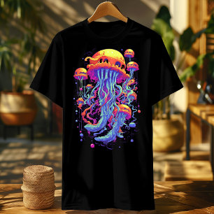Luminös maneter Giant Colorful Jellyfish T Shirt