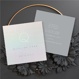 Luminös monogrammografi, modern, minimal fyrkantigt visitkort