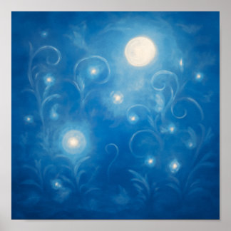 Luminös nattstämning poster