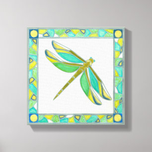 Luminös Pastel Dragonfly av Vanna Lam Canvastryck