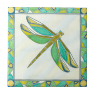 Luminös Pastel Dragonfly av Vanna Lam Kakelplatta