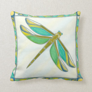 Luminös Pastel Dragonfly av Vanna Lam Kudde