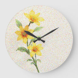 Luminös teckning stor klocka