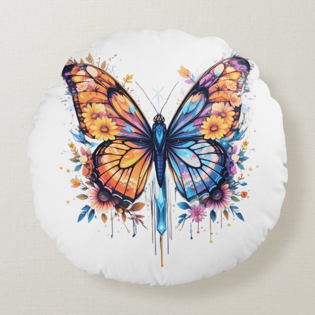 Luminös uppblåsning rund kudde (Framsidan)