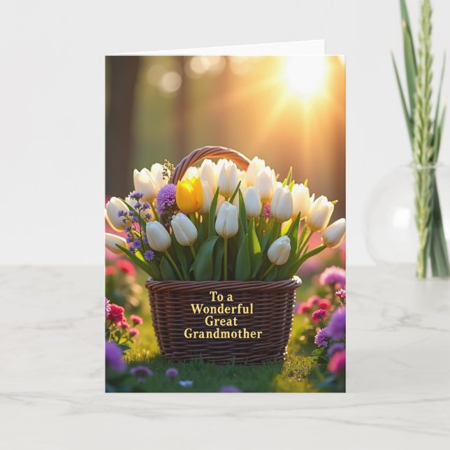 Luminösa Blommors Moder Kort (Framsida)