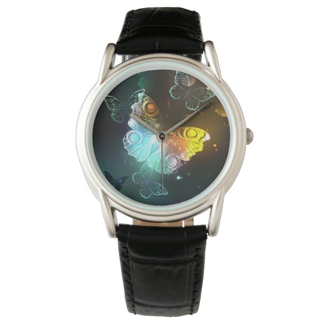 Luminösa fjäril och nattfjärilar armbandsur (Framsida)