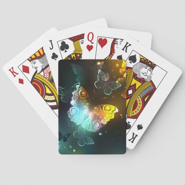 Luminösa fjäril och nattfjärilar casinokort (Baksidan)
