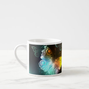 Luminösa fjäril och nattfjärilar espressomugg