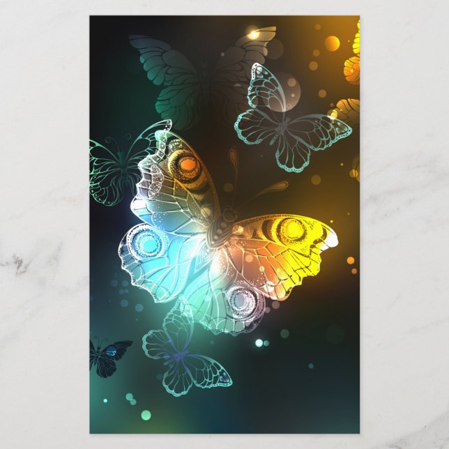 Luminösa fjäril och nattfjärilar flygblad (Framsidan)