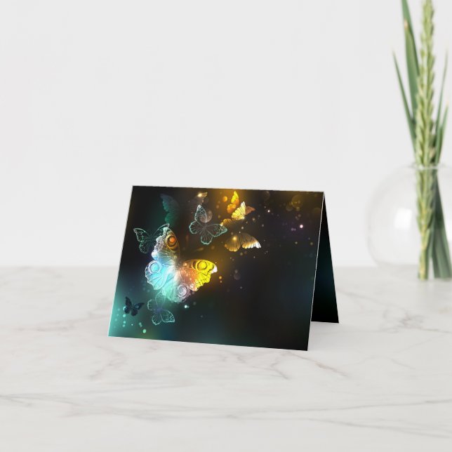 Luminösa fjäril och nattfjärilar inbjudan (Framsida)