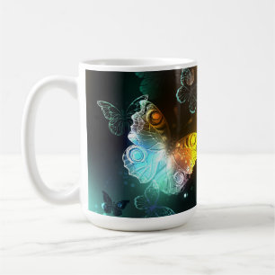 Luminösa fjäril och nattfjärilar kaffemugg