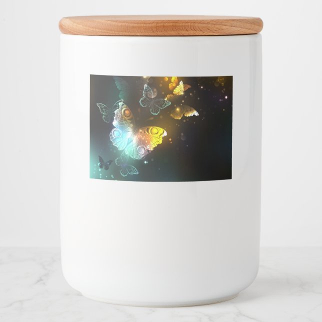 Luminösa fjäril och nattfjärilar mat etiketter (Framsida)