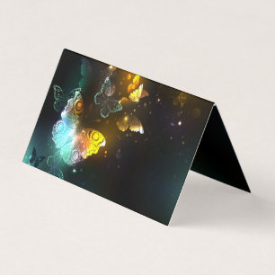 Luminösa fjäril och nattfjärilar visitkort