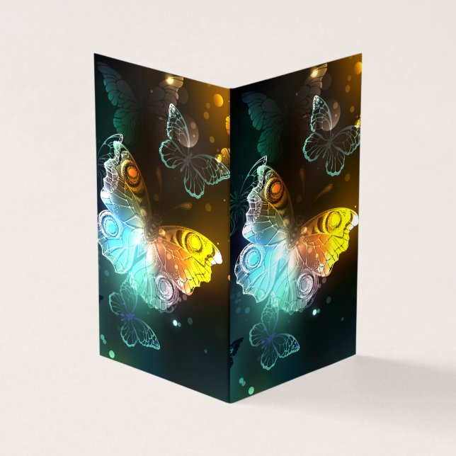 Luminösa fjäril och nattfjärilar visitkort (Utsida)