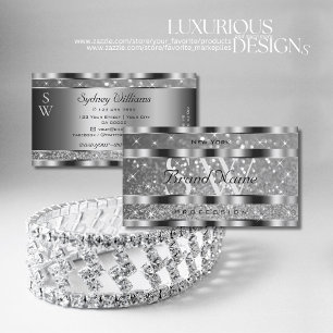 Luminösa Glitter-stjärnor från Luxury Silver me Visitkort