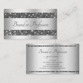 Luminösa Glitter-stjärnor med Silver-effekt Visitkort