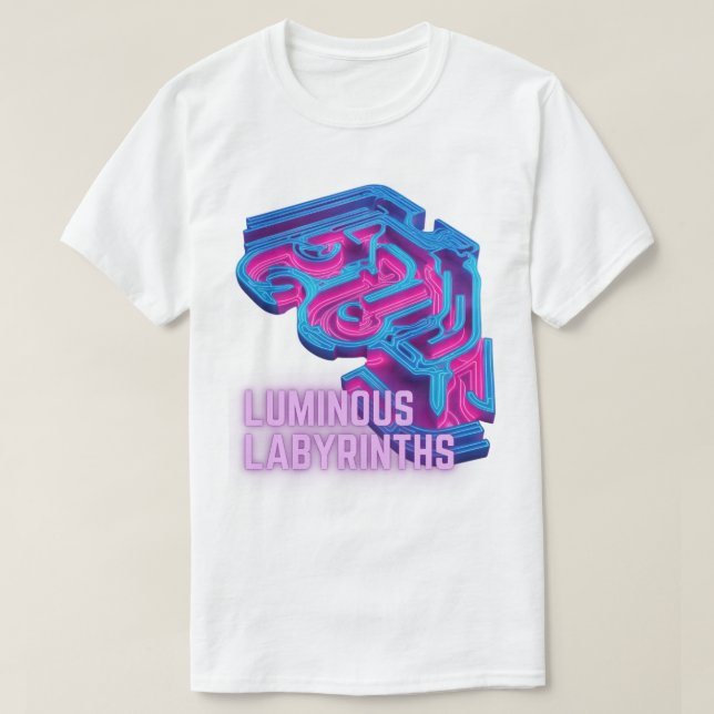 Luminösa labyrintar - Få borttappad i glödande mas T Shirt (Design framsida)