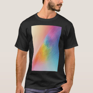 Luminösa regnbågsflöde: en pastellvåg av Abstrakt T Shirt