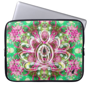 Luminöst Zen Lotus Laptop Fodral