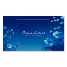 Luminous Blue Floral Monochromatic