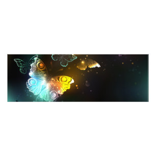 Luminous Butterfly and Night butterflies Fototryck