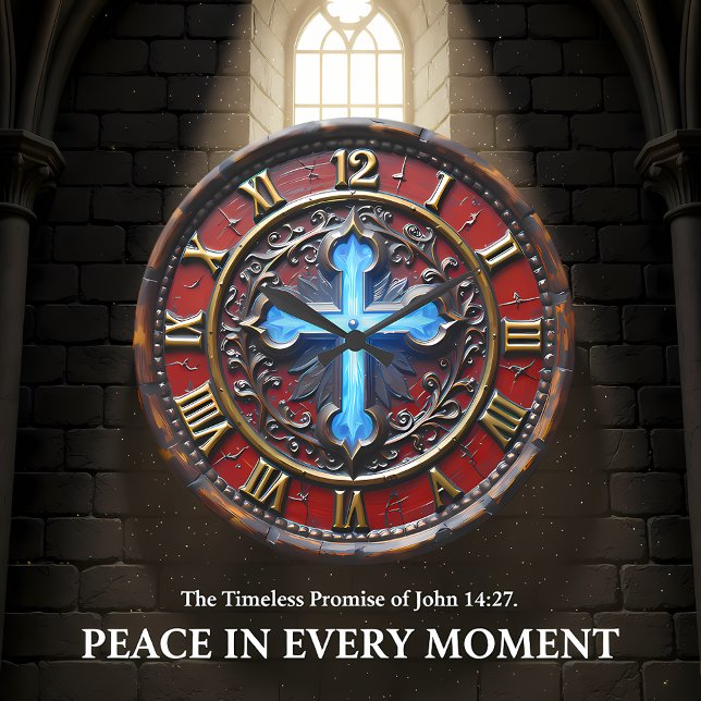 Luminous Cross Ornate Stor Klocka (Skapare uppladdad)