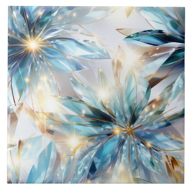 Luminous Crystal Flowers Kakelplatta (Framsidan)