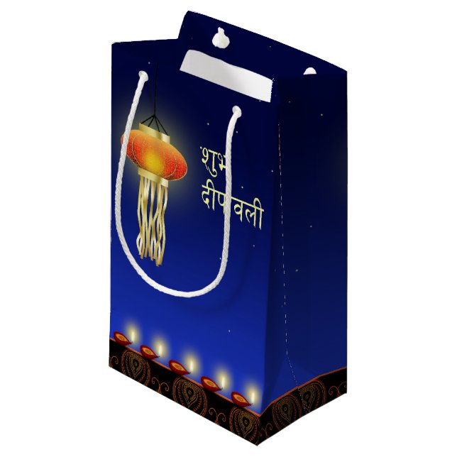 Luminous Diwali Lamp - Small Gift Bag (Framsidan Vinklad)
